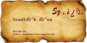 Szedlák Éva névjegykártya