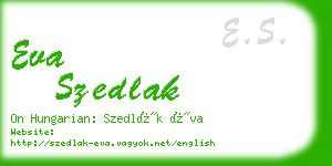 eva szedlak business card